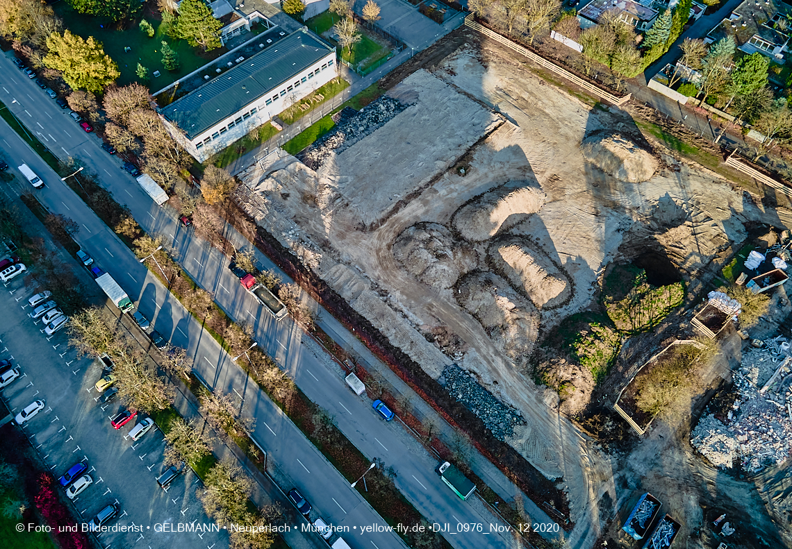 12.11.2020 - Baustelle der neuen Grundschule am Karl-Marx-Ring in Neuperlach